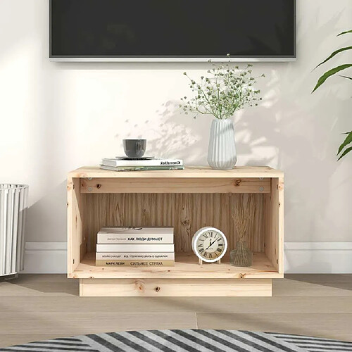 Maison Chic Meuble TV scandinave - Banc TV pour salon 60x35x35 cm Bois de pin massif -MN44616