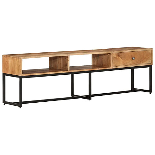 vidaXL Meuble TV 160x30x45 cm Bois d'acacia massif