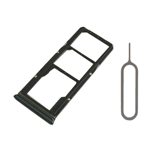 Double Support De Porte-cartes Mémoire Sim + Pour Samsung Galaxy A9 2018 A920 Bleu