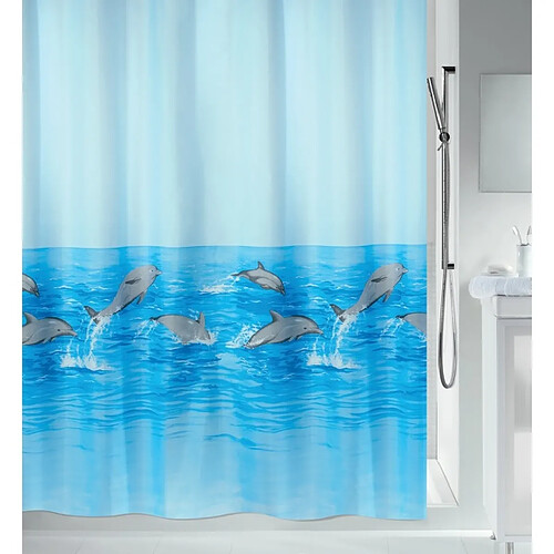 Spirella Rideau de douche Polyester NEMO 180x200cm Bleu