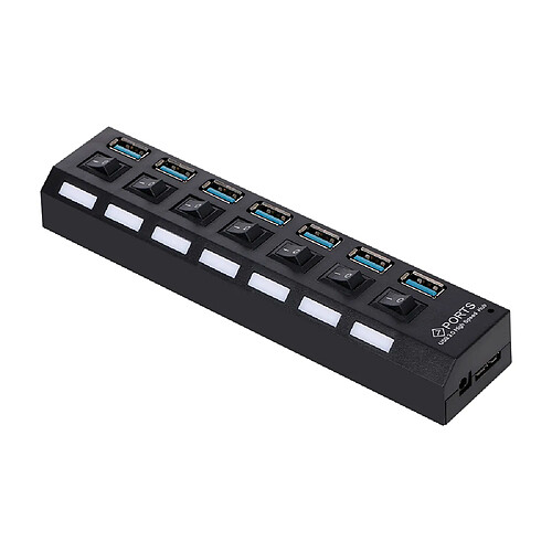 7 ports USB 3.0 HUB Splitter USB 7 ports Expander avec commutateur pour PC641