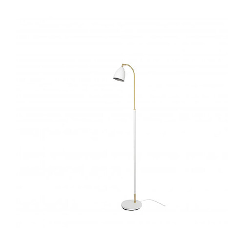 Luminaire Center Lampadaire DELUXE en Métal et Blanc/Laiton Diamètre 9,8 Cm