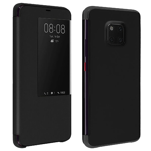 Avizar Housse Huawei Mate 20 Pro Étui Grande Fenêtre Translucide Coque Rigide - noir