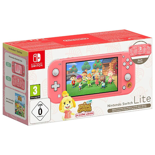 Console Nintendo Switch Lite Edition Animal Crossing Rose