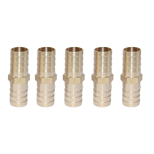 laiton barbelé tuyau tube tube pagode raccord coupleur connecteur 5 pcs 16mm-16mm