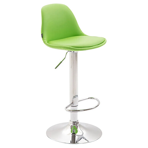 Decoshop26 Tabouret de bar avec repose-pieds design moderne synthétique vert pomme et métal 10_0000149