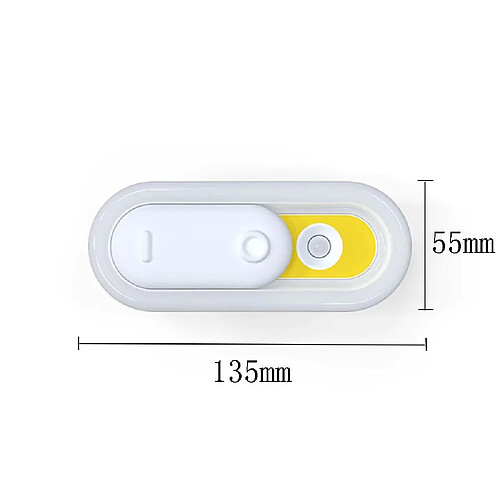 Universal 0.5W Armoire lumineuse induite par le corps intelligent Placard LED Capteur USB Recharge Chambre Lampe de chevet pour la nuit (jaune)