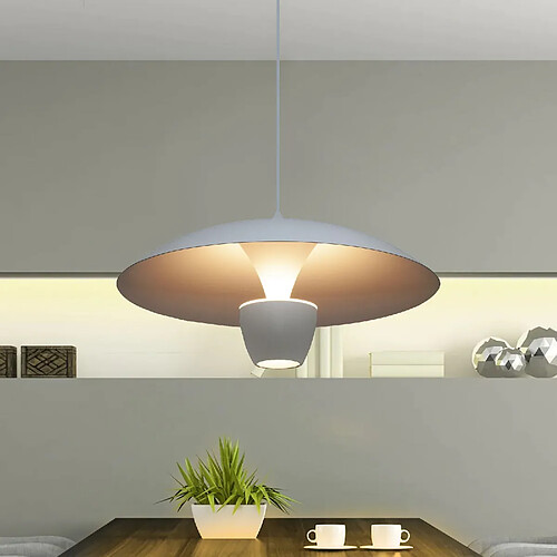 Moderne NOIR pendentif lustre cloche lampe LED 11 W lumière 3000 K table cuisine pizzeria restaurant salon 230 V COLEUR BLANC