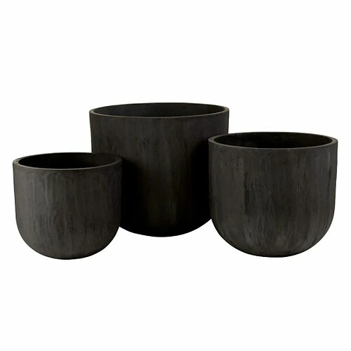 Paris Prix Lot de 3 Cache-Pots Design Zera 51cm Noir