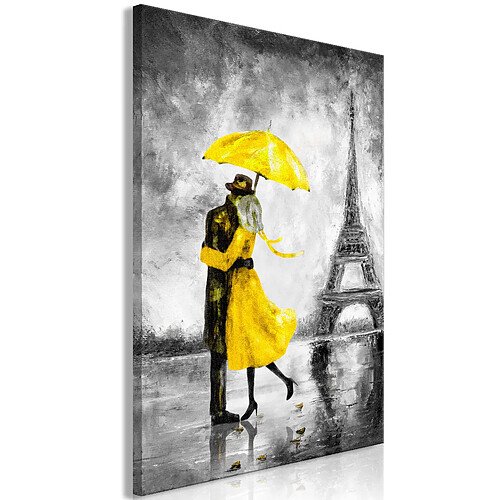 Artgeist Tableau - Paris Fog (1 Part) Vertical Yellow [60x90]