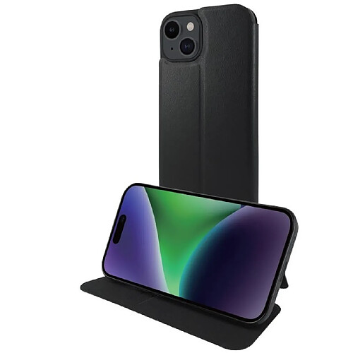 My Way Myway Étui Folio pour iPhone 15 Plus Fonction Stand Noir