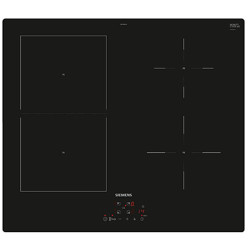 Table de cuisson induction 60cm 4 foyers 6900w noir - ED61RBSB6E - SIEMENS