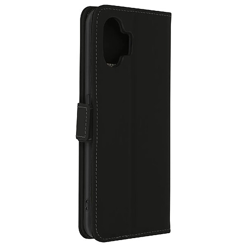 Avizar Housse pour Nothing Phone 2 Cuir Véritable Portefeuille Leather Cover Noir