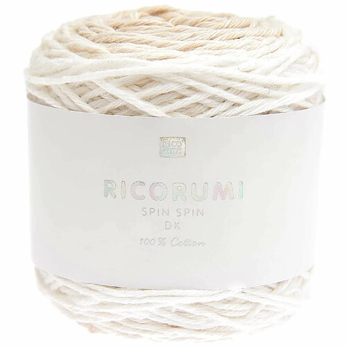 Pelote fil coton écru - ricorumi spin spin 50 g