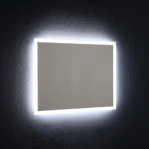 Kiamami Valentina MIROIR AVEC CADRE RÉTROÉCLAIRÉ AVEC LED 80X60 CM RÉVERSIBLE