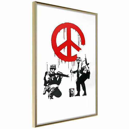 Paris Prix Affiche Murale Encadrée Banksy CND Soldiers I 20 x 30 cm Or