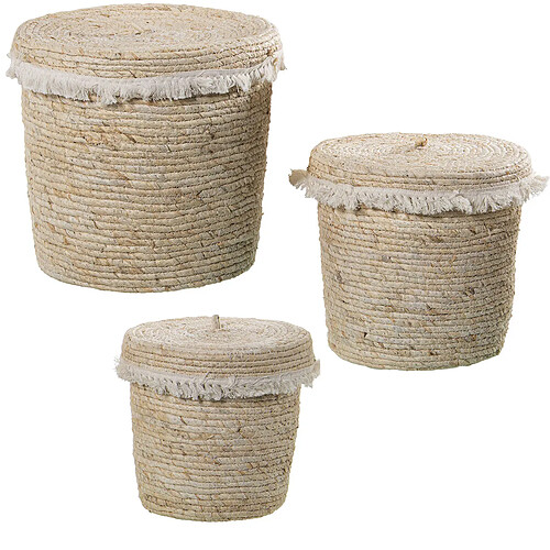 Lot de paniers Alexandra House Living 03782 Marron osier Rotin Fibre naturelle (3 Unités)