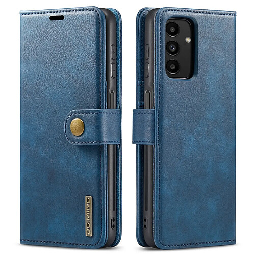 Etui en PU DG.MING magnétique avec support bleu pour votre Samsung Galaxy A13 4G