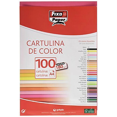 Fixo 11110454-Pack de 100grandes, A4, couleur fuchsia