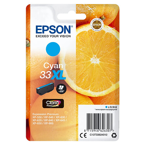 Epson Oranges Cartouche ' ' - Encre Claria Premium C (XL)