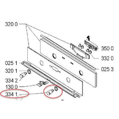 Whirlpool BOUTON DROIT