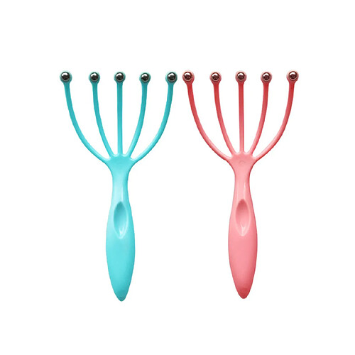 H02 2PCS Head Head Head Head Massager Acupuncture Point Massager 5 Housses de griffes Massager 3D Thumb Thumples Simulation Massager