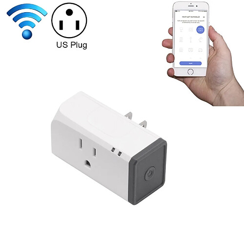 Wewoo Prise Connectée S31 16A Téléphone APP Minutage à Distance et Alimentation Moniteur d'Utilisation de l'Énergie Mini WiFi Smart Socket Fonctionne avec Alexa Google Home, US Plug