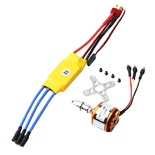 A2212 Moteur Sans Balais 30A ESC Avec Prise T Et Connecteurs Banane 3,5 Mm KV1400