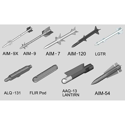 US aircraft weapon-Air-to-Air Missile - 1:32e - Trumpeter