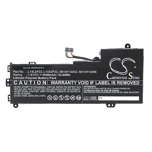 vhbw Batterie compatible avec Lenovo E31-80, E31-80 80MX0107GE, E31-80-IFI, E31-80-ISE ordinateur portable Notebook (4550mAh, 7,6V, Li-polymère)