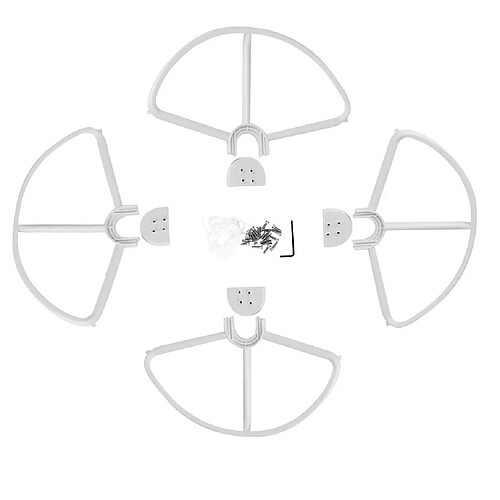 vhbw pack de protection plastique blanc pour drone quadrocopter DJI Phantom FC40, 1, 2, 2 Vision, 2 Vision + plus, 3 Advanced, 3 Professional