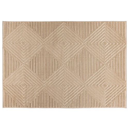 Lisa Design Rio - tapis rectangulaire motif géométrique - intérieur et extérieur - beige