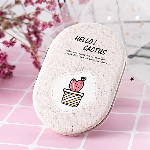 Wewoo Miroir cosmétique portable Cactus frais petit pastèque rouge