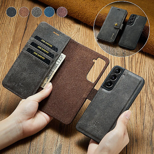 Universal Samsung Galaxy S22 Portefeuille de boîtier avec fente de carte Premium Pu Leather Flip Flio Portefeuille (noir)