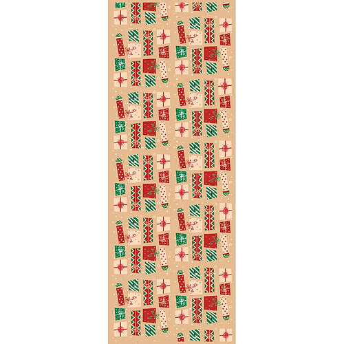 Alter Chemin de cuisine, 100% Made in Italy, Tapis antitache avec impression numérique, Tapis antidérapant et lavable, Modèle de Noël - Alvaro, 140x52 cm