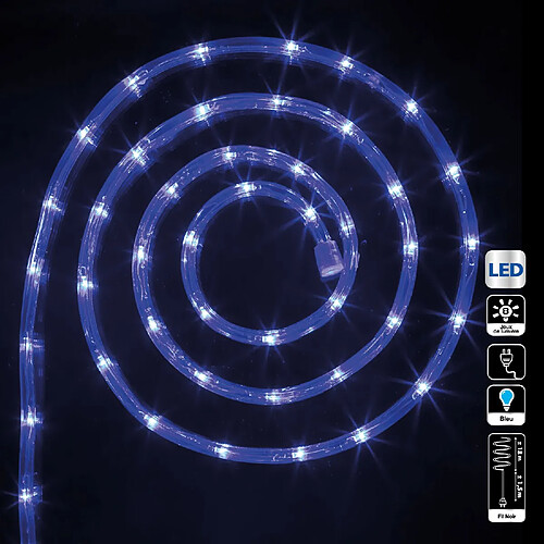 Feeric Lights And Christmas Guirlande tube LED d'extérieur - 18 m. - Bleu