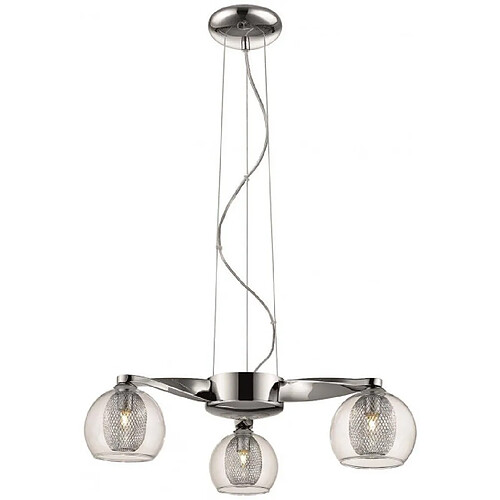 Luminaire Center Suspension Chrome LIVERPOOL 3 Lumières