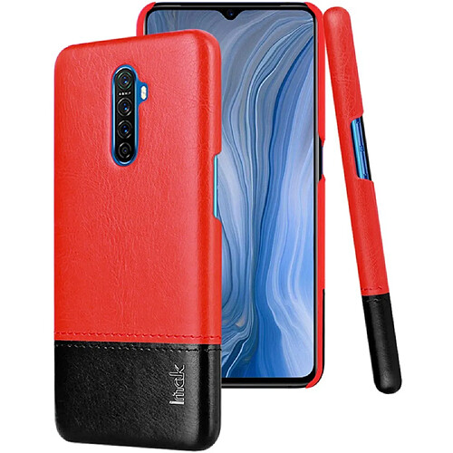 Imak Coque en TPU + PU antidéflagrant rigide rouge pour votre Oppo Reno Ace/Realme X2 Pro