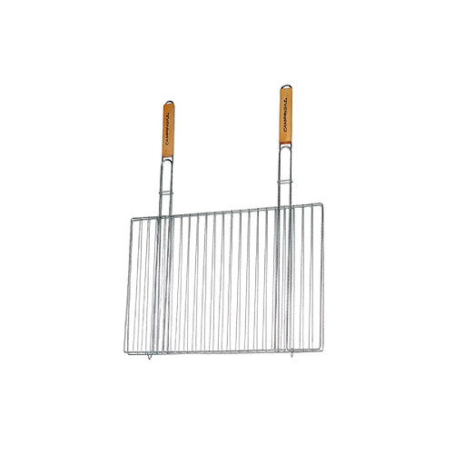 Grille rectangulaire double L CAMPINGAZ - pour barbecue - double manche - 48x27,5cm