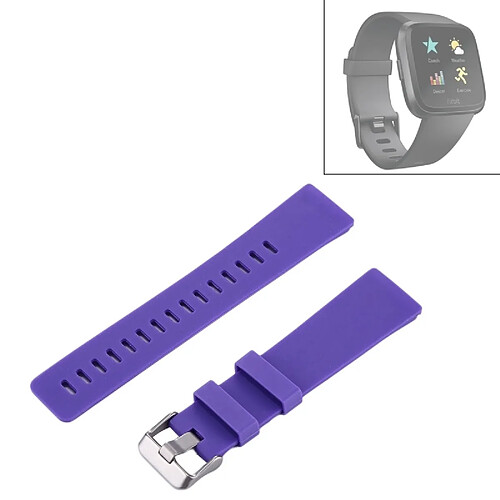 Wewoo Bracelet pour montre connectée Fitbit Versa Simple Mode De En Silicone Violet