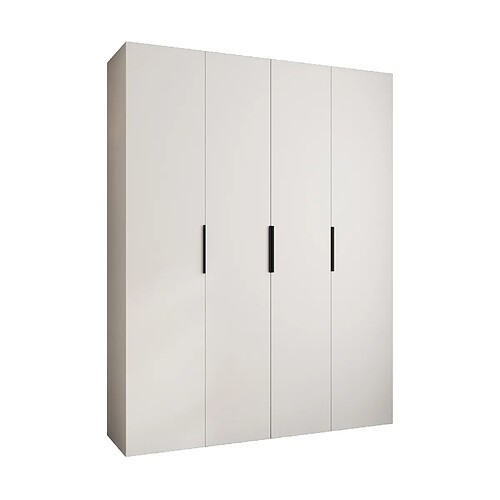 Abiks Meble Armoire à portes battantes Como 4 245,5/190/50 4 portes (blanc/noir)