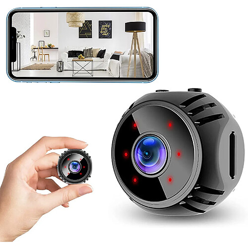 Chrono Mini Caméra Espion 1080P HD WiFi Caméra Cachée sans Fil avec Détection De Mouvement Vision Nocturne Et Alertes Secrètes pour Sécurité Intérieure Extérieure(noir)