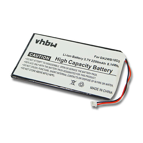 Vhbw Batterie Li-Po longue durée 2200mAh pour IRIVER H110 / H120 / H140 / H320 / H340, remplace le modèle de batterie DA2WB18D2