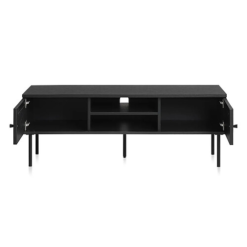 MAISON AUBERTIN Meuble tv bois + cannage 120x40cm