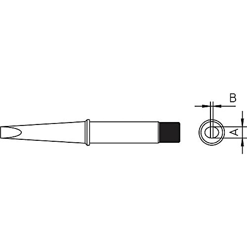 Panne de fer à souder forme de burin, droite Weller 54220899 Taille de la panne 3.2 mm 1 pc(s)