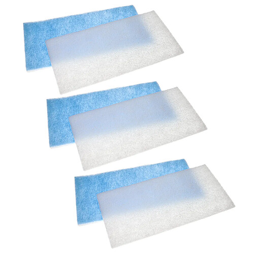 vhbw 6x Filtre remplacement pour WilTec 34031 pour cabine de peinture - Filtre de rechange, blanc / bleu clair