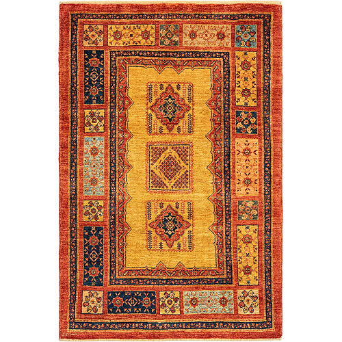 Vidal Tapis de laine 165x109 rouge Kashkuli