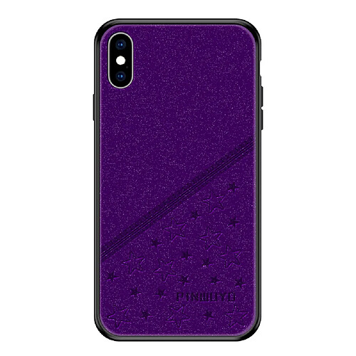 Coque en TPU + PU hybride violet pour votre Apple iPhone XS Max 6.5 pouces