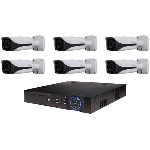 Kit de Vidéosurveillance Dahua Enregistreur DVR et 6 Caméras Box Analogiques HDCVI PTZ