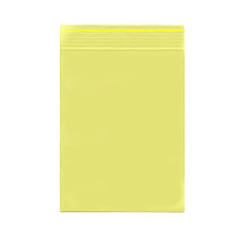 Pack Lot de 100 sachets Zip 40 x 60 mm 60 microns Jaune